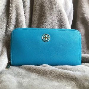 TURQUOISE TORY BURCH WALLET